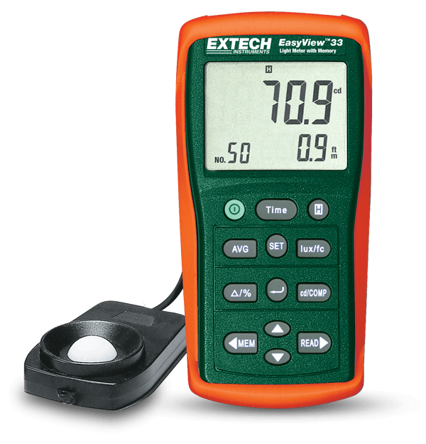 Extech EA33 EasyView™ Light Meter with Memory
