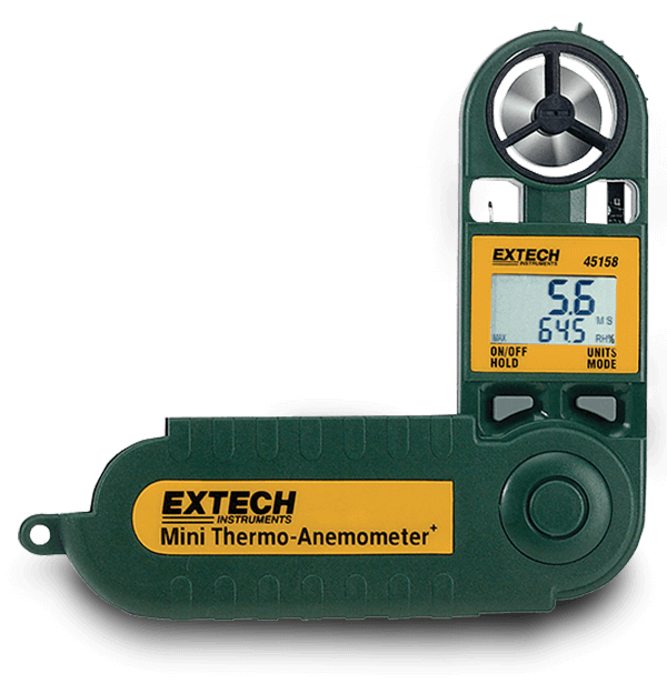 Air Flow Meter 45158 Mini Thermo-Anemometer with Humidity