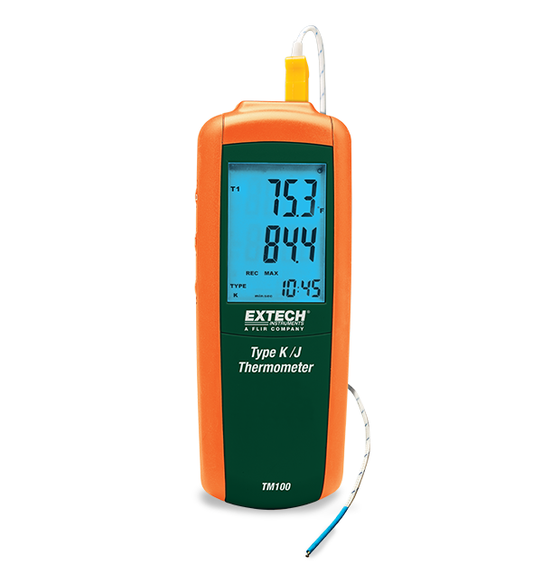Contact Thermometer TM100 Type K/J Single Input Thermometer